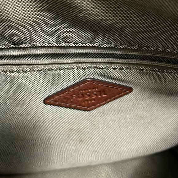 Vintage Fossil 1954 Leather & Canvas with Western/Arizona Native American Print - Picture 2 of 8